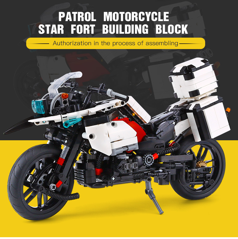 XINGBAO 03019 Patrol Motorcycle Building Bricks Set