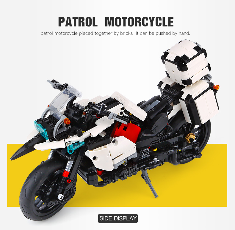 XINGBAO 03019 Patrol Motorcycle Building Bricks Set