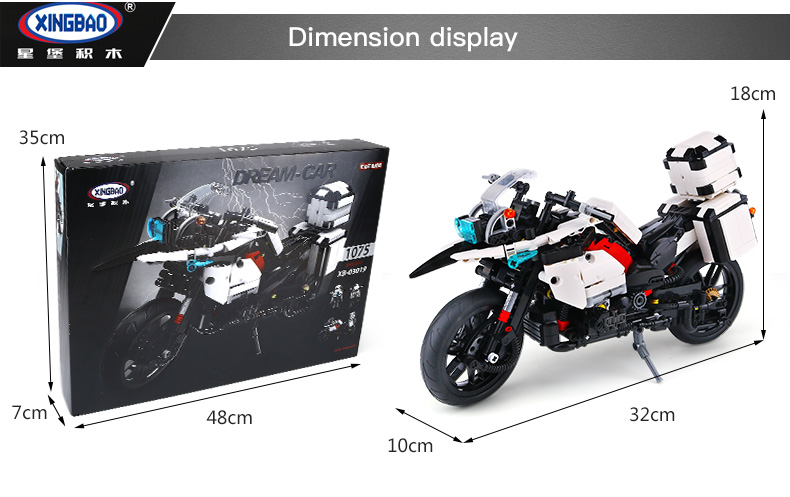 XINGBAO 03019 Patrol Motorcycle Building Bricks Set