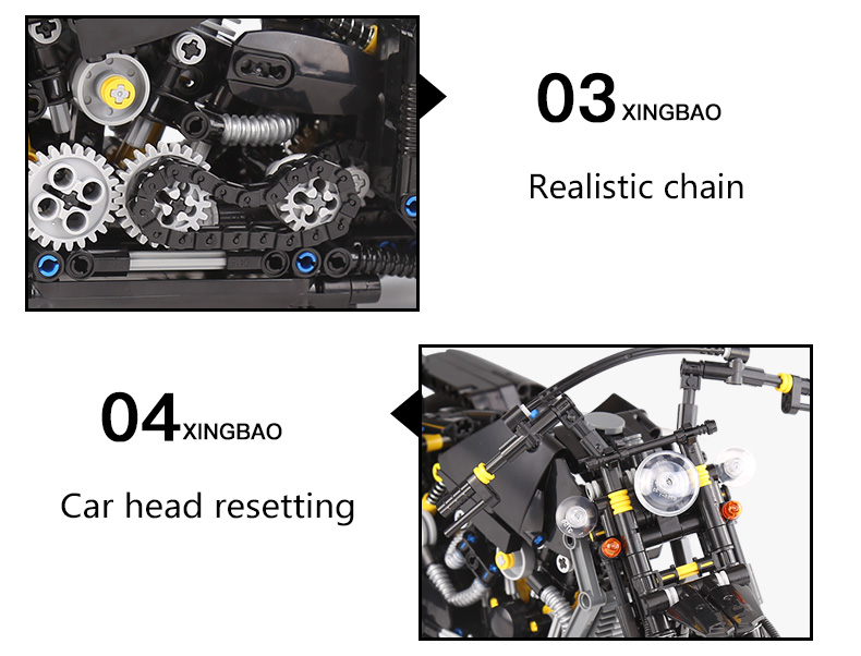 XINGBAO 03020 Schweres Motorrad-Baustein-Set