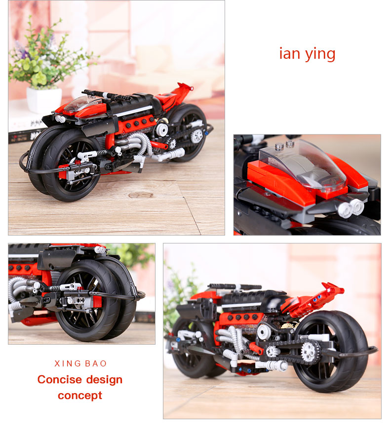 XINGBAO 03021 Motorcycle Building Bricks Set