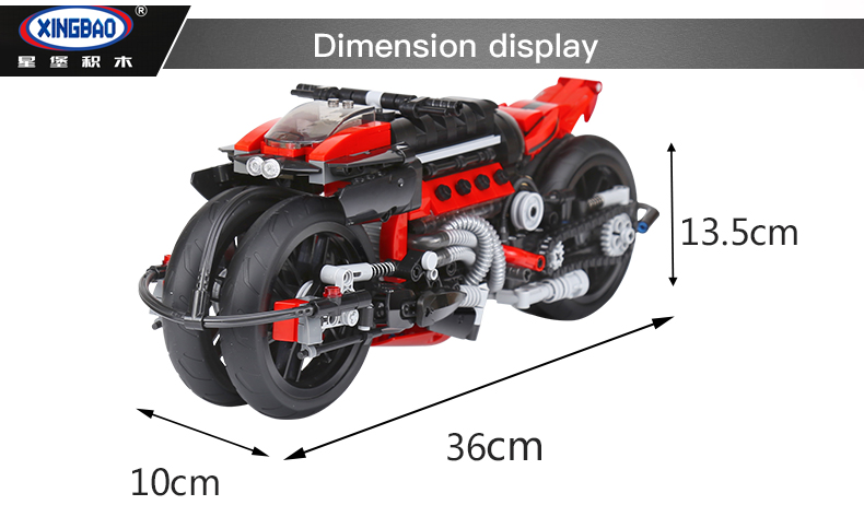 XINGBAO 03021 Motorcycle Building Bricks Set