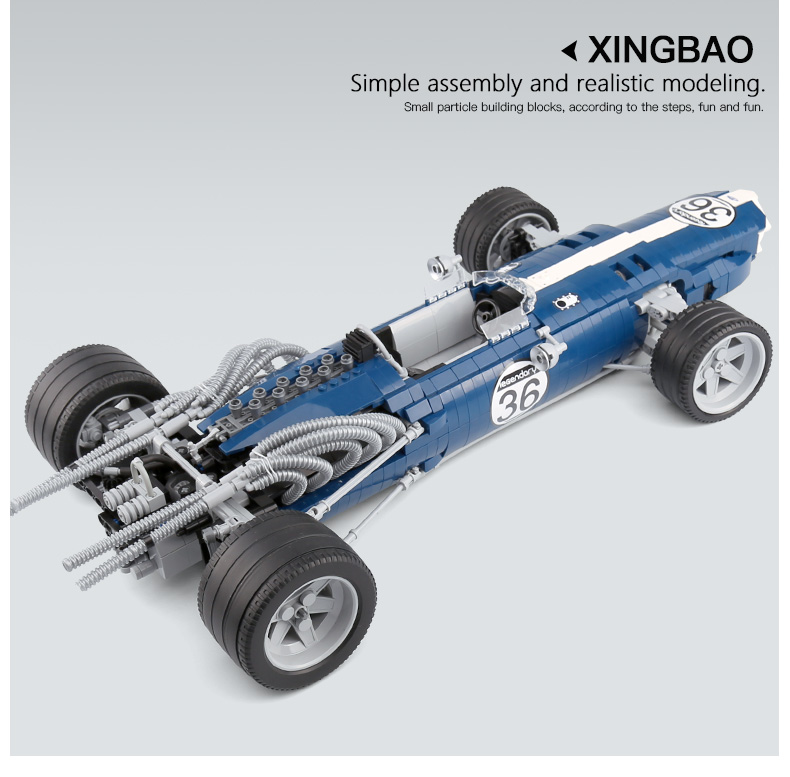 XINGBAO 03022 Blue Sonic Rennwagen Baustein Set