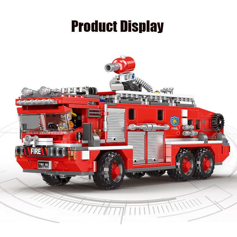 XINGBAO 03030 Fire Fighting Water Tank Fire Truck Building Bricks Toy Set