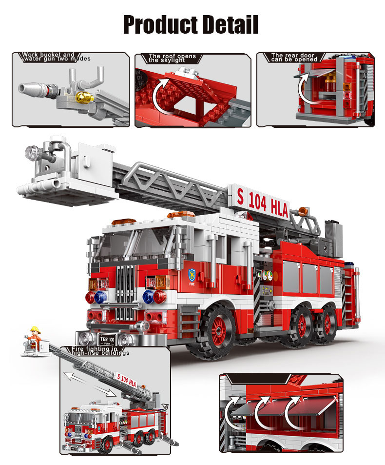 Xingbao梯子消防火建材用煉瓦の玩具セットbuildingtoystore Com