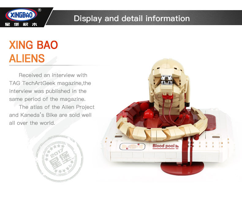 XINGBAO 04002 Alien Chestbuster Baustein Set