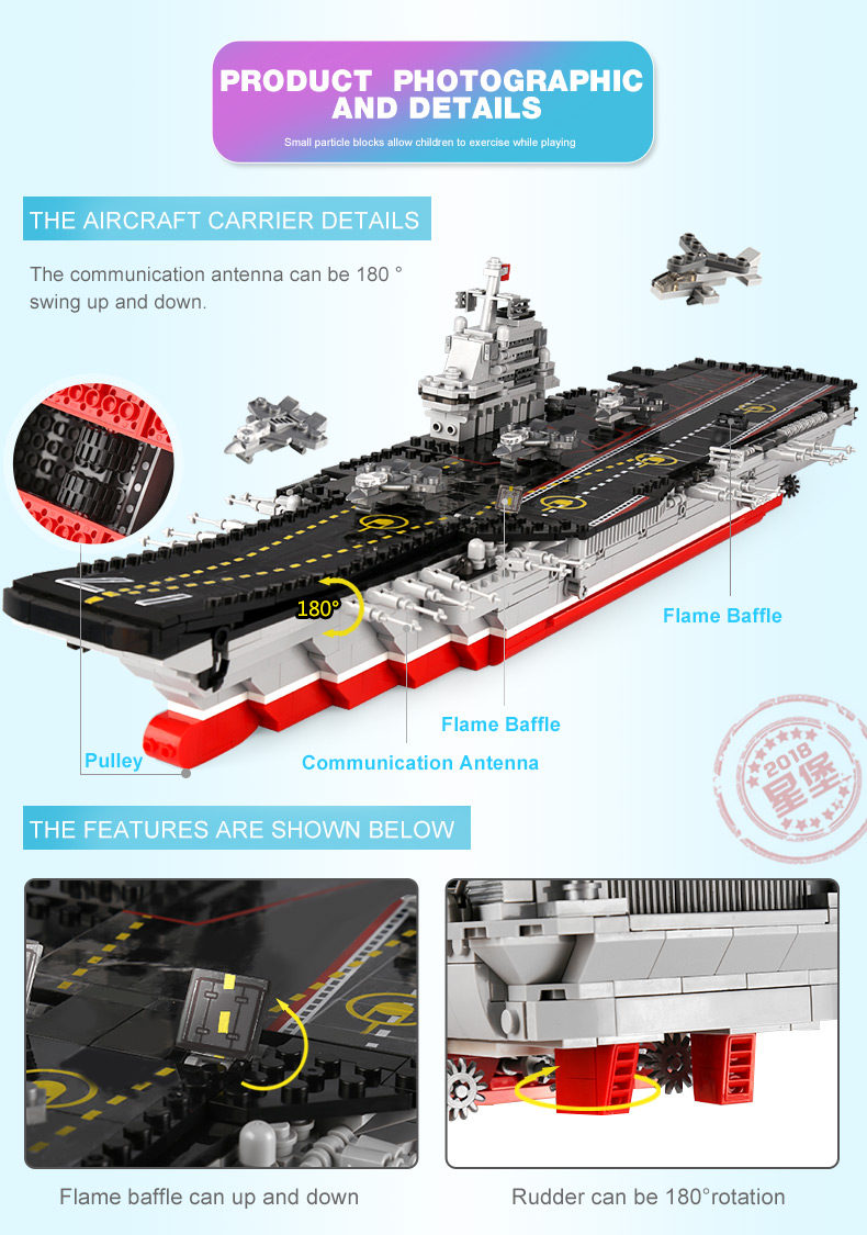 XINGBAO 06020 Aircraft Carrier Building Bricks Set