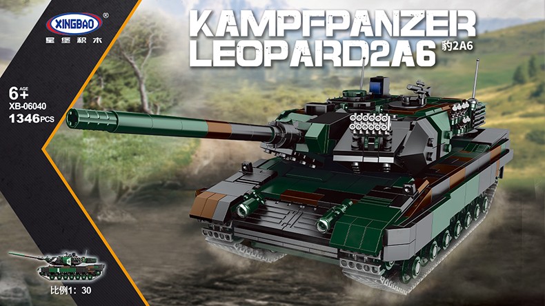 XINGBAO 06040 Kampfpanzer Leopard2a6 Tank Building Bricks Toy Set