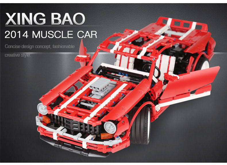 XINGBAO 07001 V8 Muscle Car Building Bricks Set