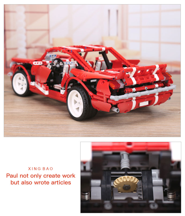 XINGBAO 07001 V8 Muscle Car Building Bricks Set