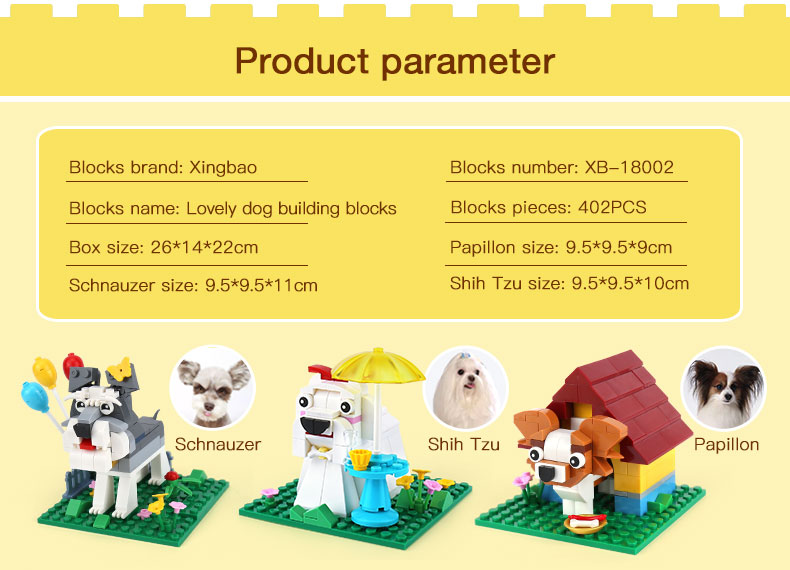 XINGBAO 18002 Lovely Dog Building Bricks Set