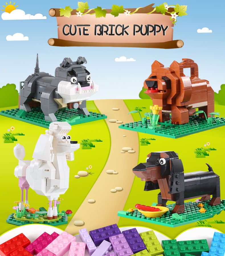 XINGBAO 18003 Cute Brick Puppy Building Bricks Set