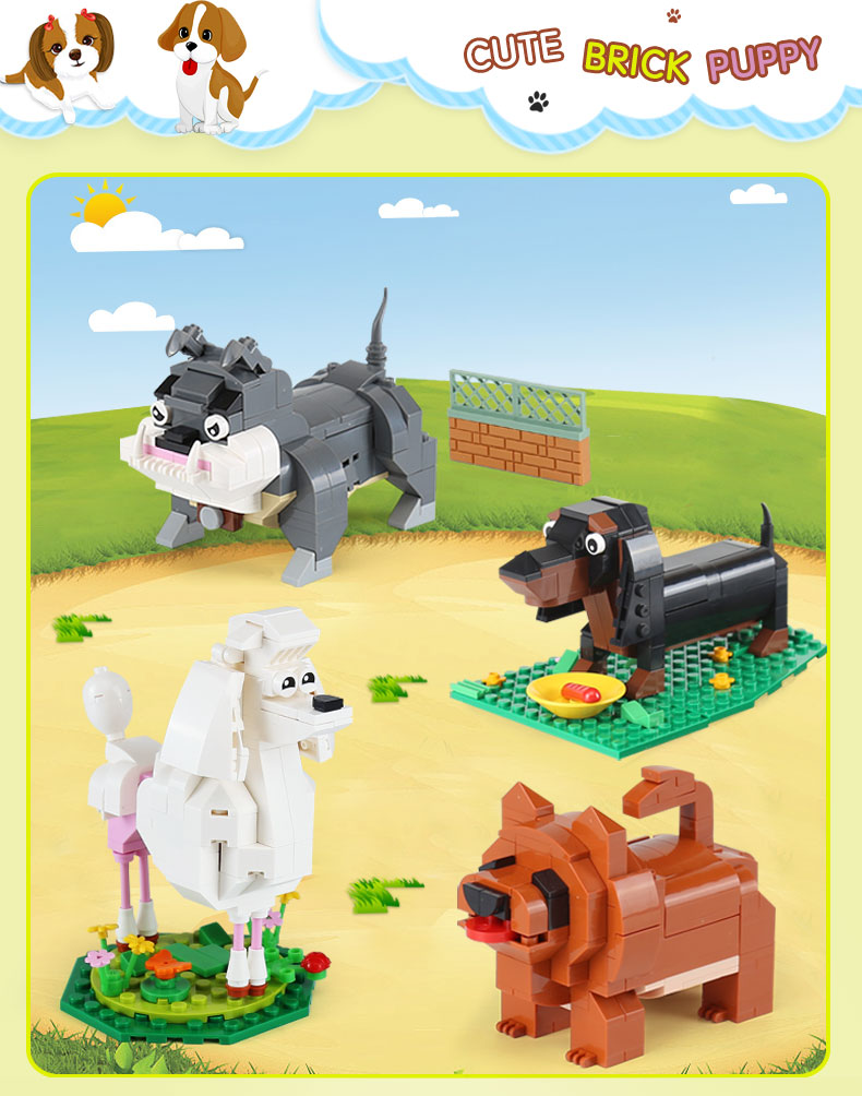 XINGBAO 18003 Cute Brick Puppy Building Bricks Set