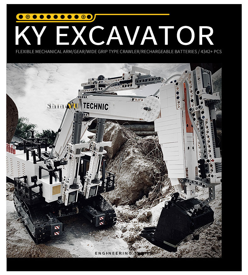 Xinyu GC004 Engineering Series Excavator Building Bricks Toy Set