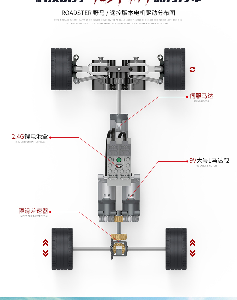 Juego de juguetes de ladrillos de construcción Ford Mustang Xinyu QC005