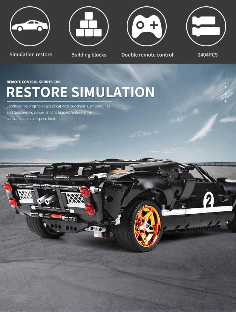 XINYU QC010 Ford GT40 Ensemble de jouets de briques de construction