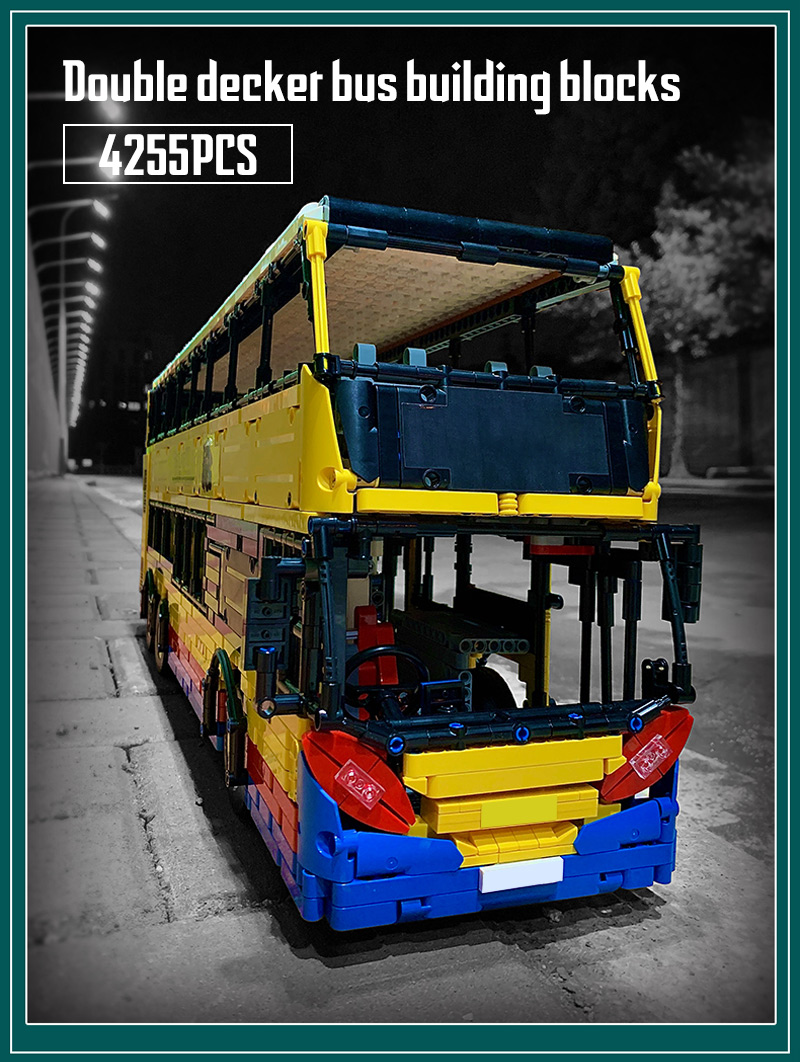 XINYU QC015 2층 버스 빌딩 벽돌 장난감 세트