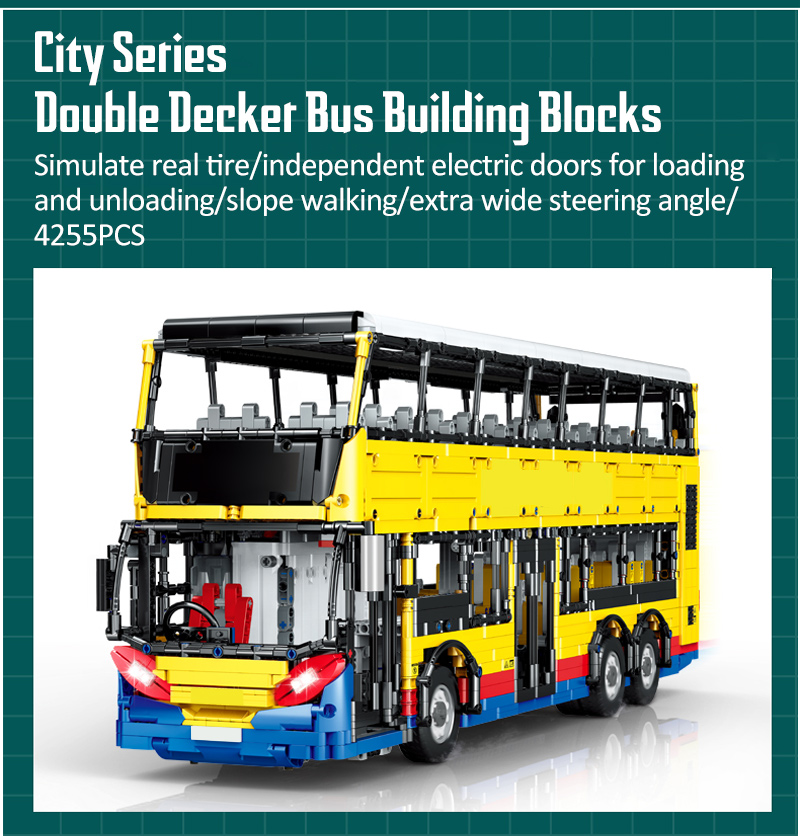 XINYU QC015 Double Decker Bus Building Bricks Toy Set