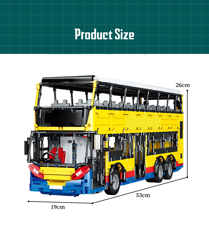 XINYU QC015 Double Decker Bus Building Bricks Toy Set