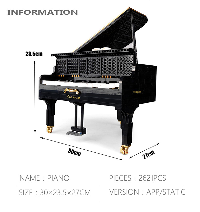 XINYUXQGQ01ピアノドリーマービルディングレンガおもちゃセット