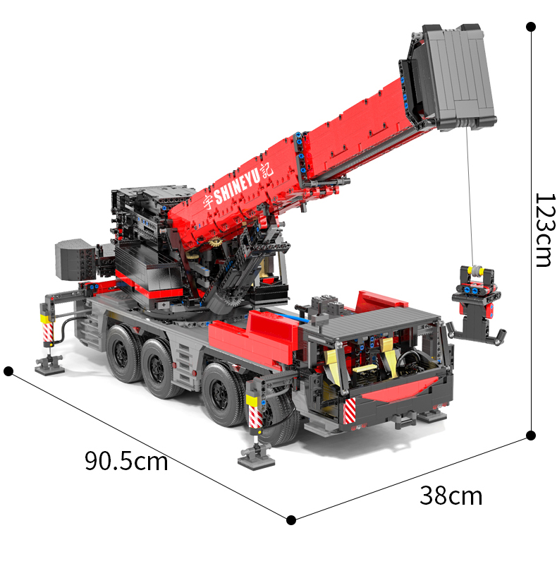 Grande grue de chantier télécommandée 120 cm et 2 véhicules