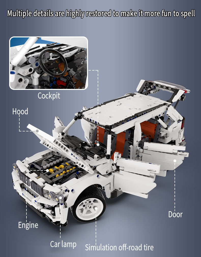 CaDA C61007 G5 SUV 4WD Geländewagen Bausteine Spielzeugset