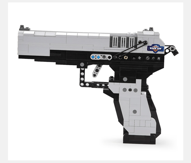 CaDA C81009 M23 권총 Uzi 기관단총 빌딩 블록 장난감 세트
