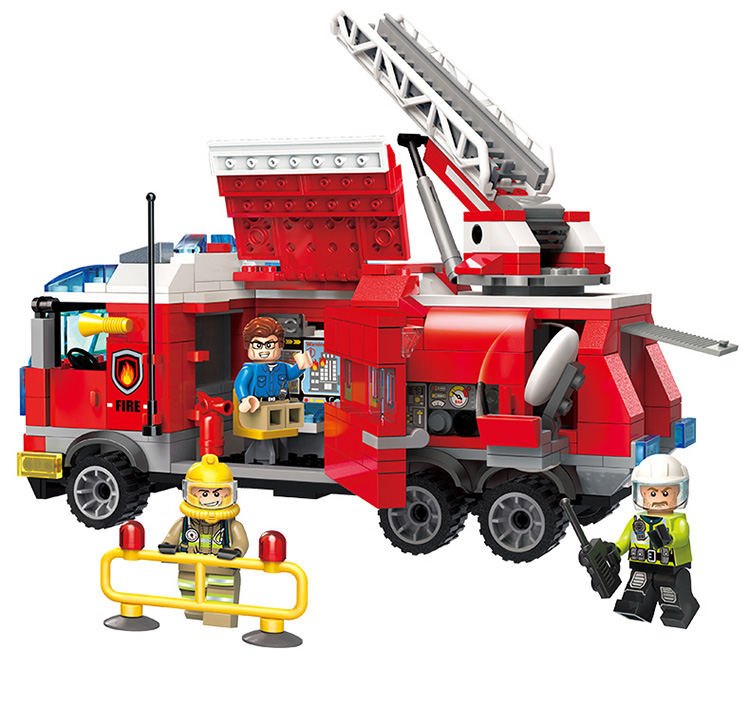 ENLIGHTEN 2807 Fire Command Truck Building Blocks Set