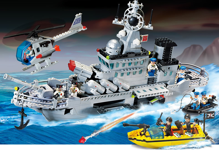 ENLIGHTEN 821 Missile Cruiser Building Blocks Set