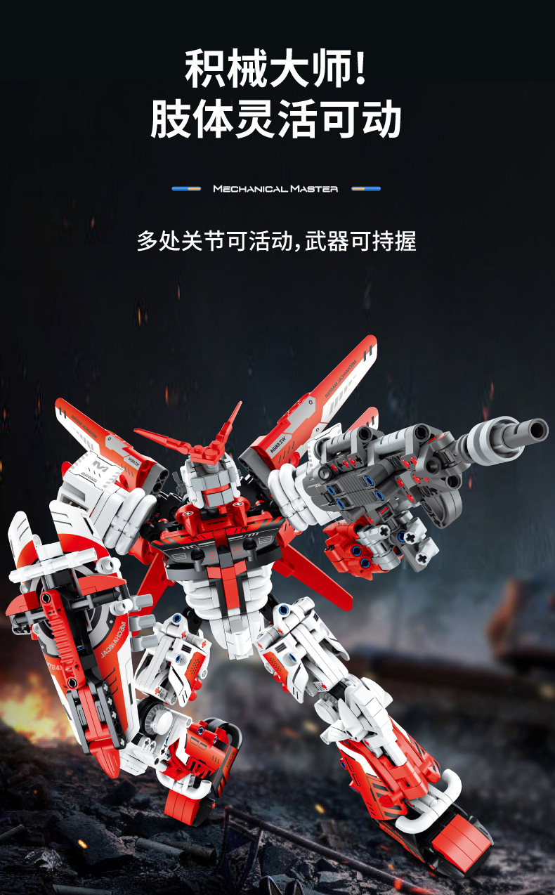 IMMASTER 6824 Robot Series Dark Tyrannosaurus Juego de juguetes de bloques de construcción