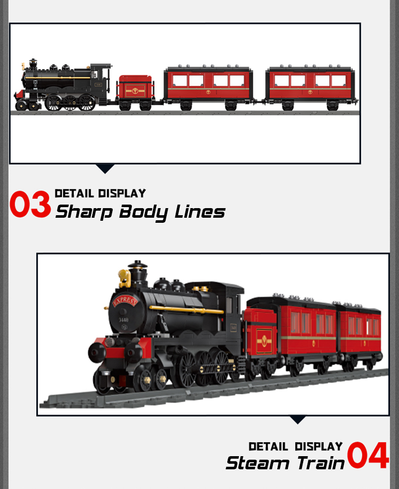 JIE STAR 59002 GWR 증기 기관차 빌딩 블록 장난감 세트