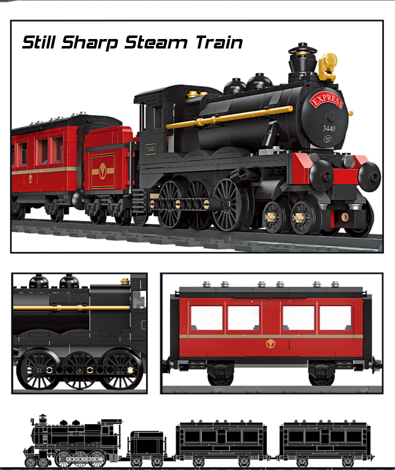 JIE STAR 59002 The GWR Steam Train Building Block Toy Set