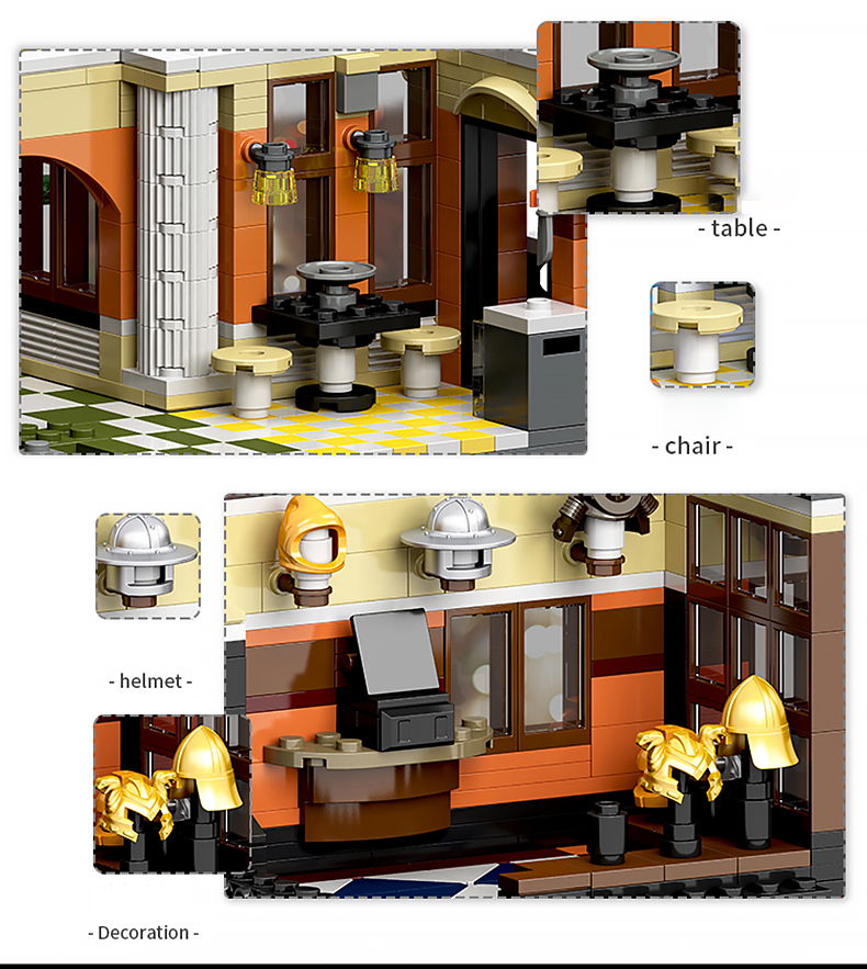 JIESTAR 89113 Fountain Mall Block Toy Set