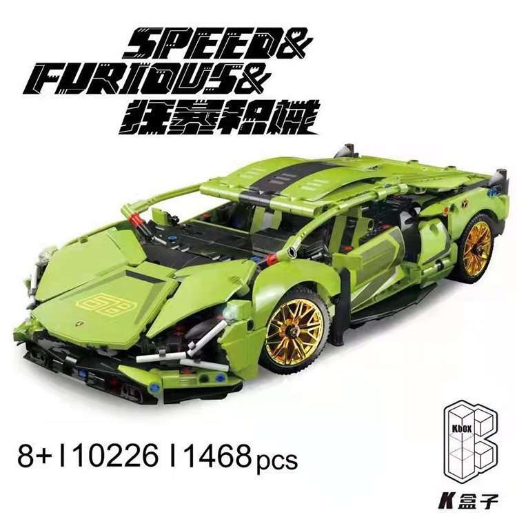 KBOX 10226 Serie mecánica Lamborghini Juego de juguetes de bloques de construcción de automóviles deportivos