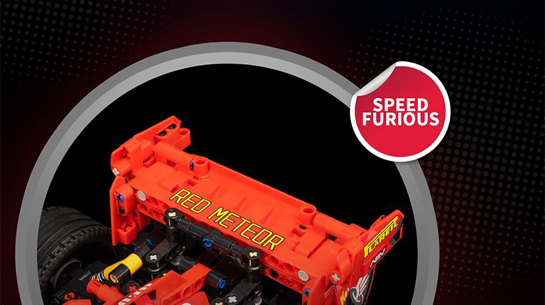 KBOX 10295 Red Ferrari F1 Fórmula Racing Technology Machinery Series Juego de bloques de construcción de juguete