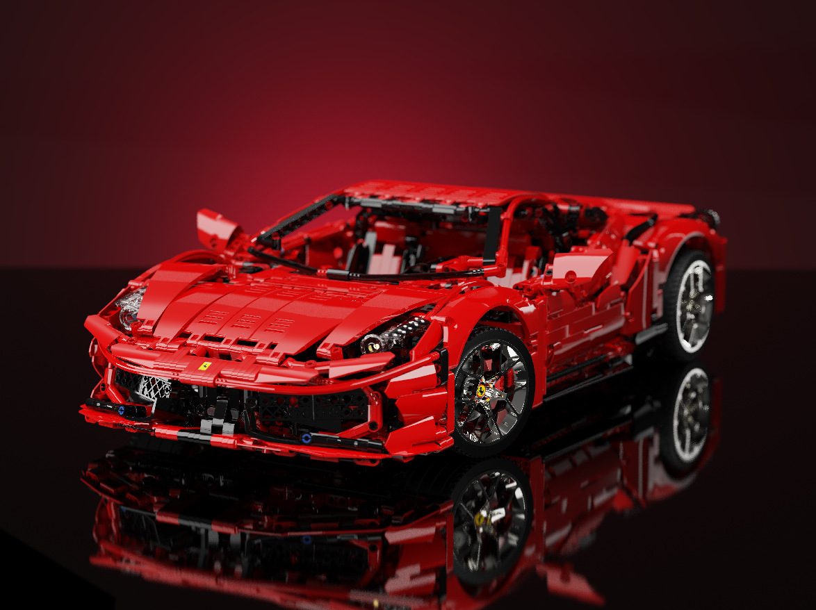 KBOX 10304 Technology Series Ferrari 458 Sports Car Building Blocks Toy Set