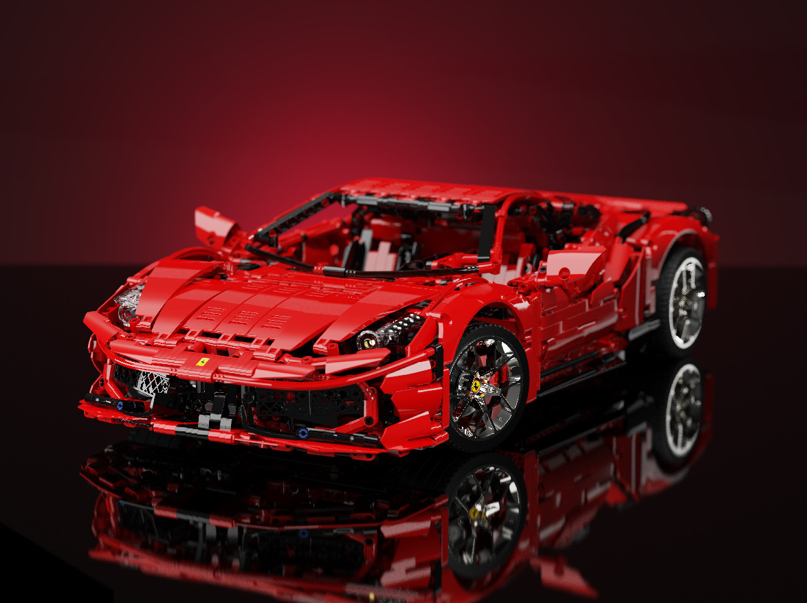 KBOX 10304 série technologique Ferrari 458 blocs de construction de voiture de sport ensemble de jouets