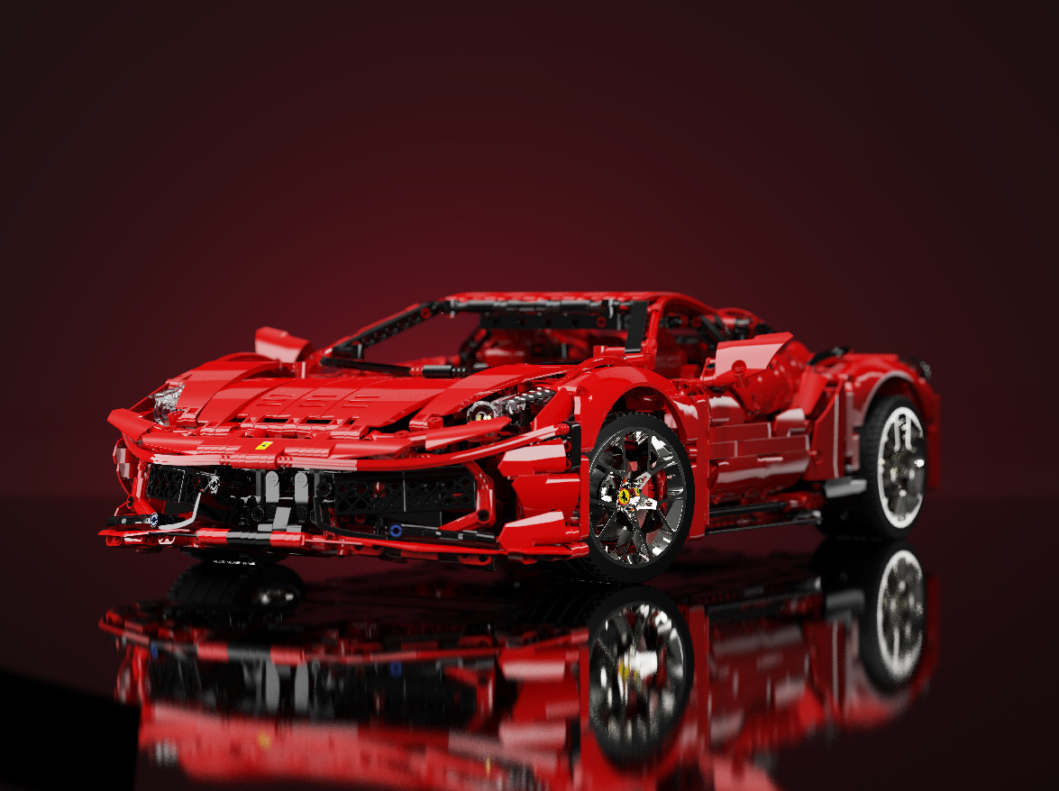 KBOX 10304 série technologique Ferrari 458 blocs de construction de voiture de sport ensemble de jouets