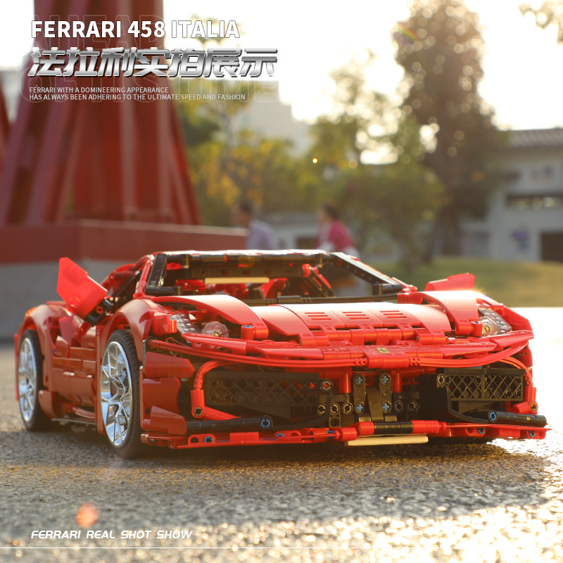 KBOX 10304 série technologique Ferrari 458 blocs de construction de voiture de sport ensemble de jouets