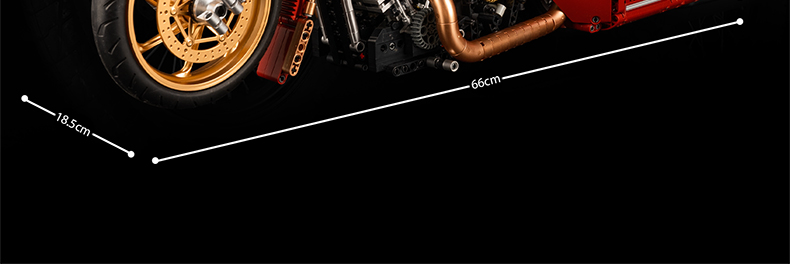 KBOX 10514 Retro Harley Motorcycle Technology Machinery Series Bausteine Spielzeugset
