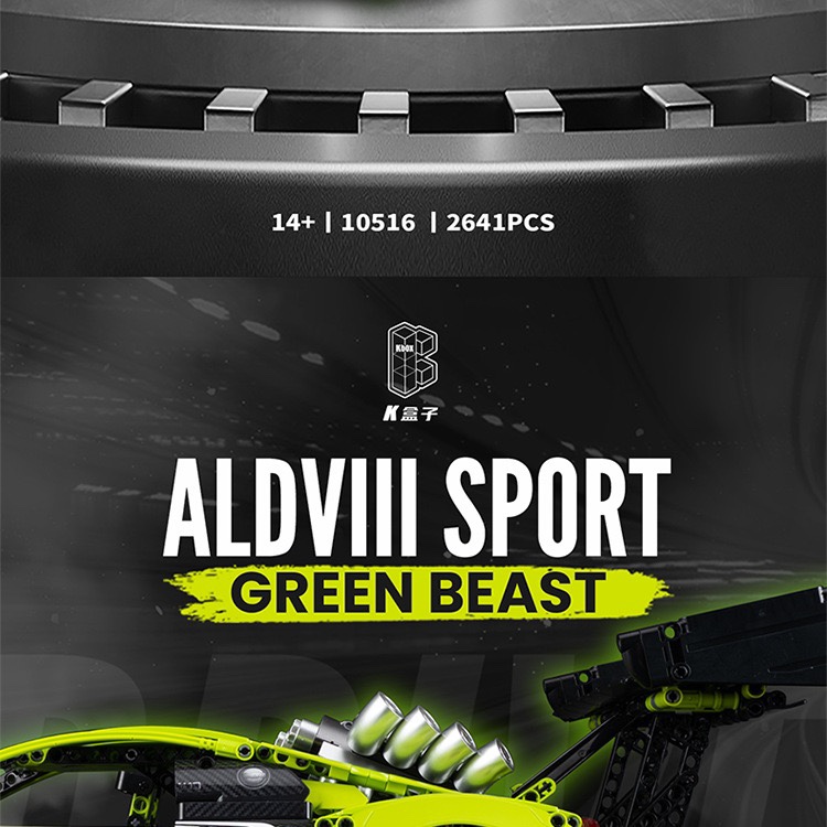 KBOX 10516 Aldviii Sports Green Beast Technology Machinery Series Juego de bloques de construcción de juguete