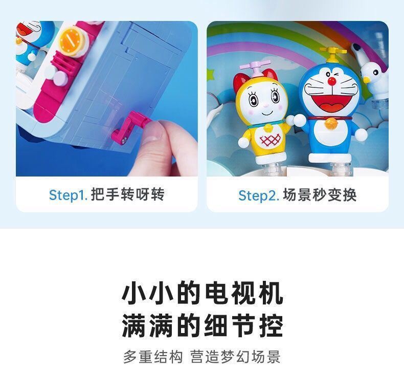 Keeppley K20408 Doraemon TV Building Blocks Toy Set