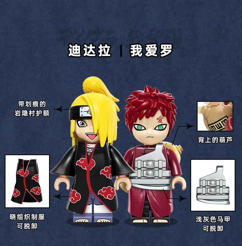 Keeppley K20505 Naruto Gaara vs. Deidara Building Blocks Toy Set