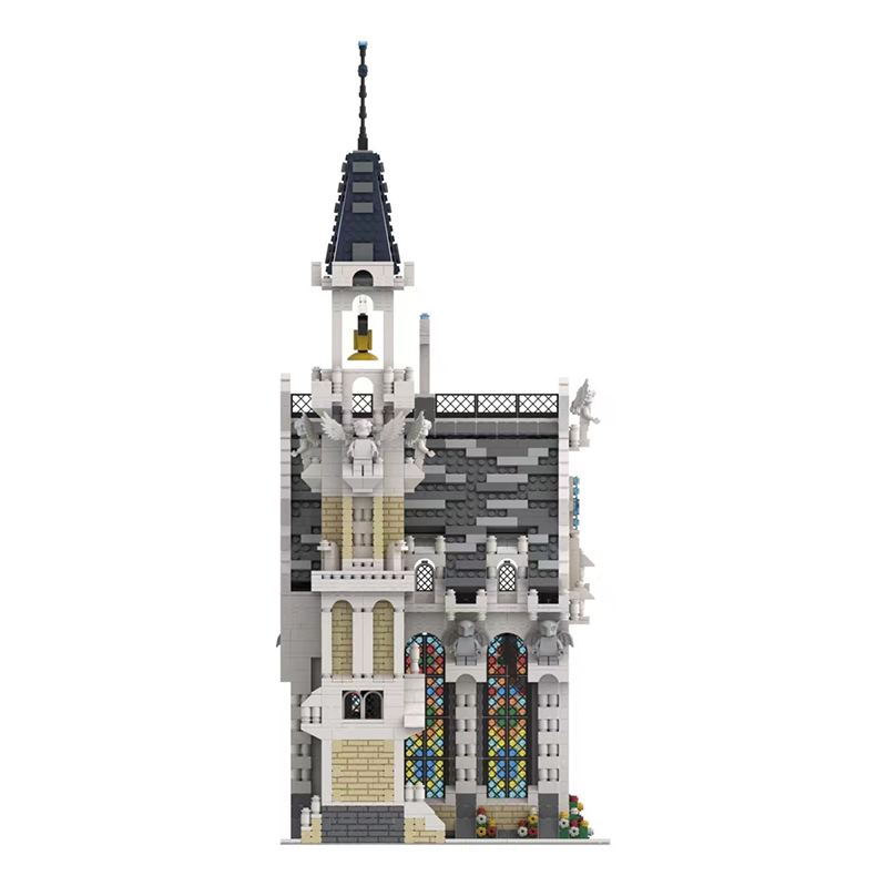MORK 033006 Street View Series Medieval Church Building Block Toy Set