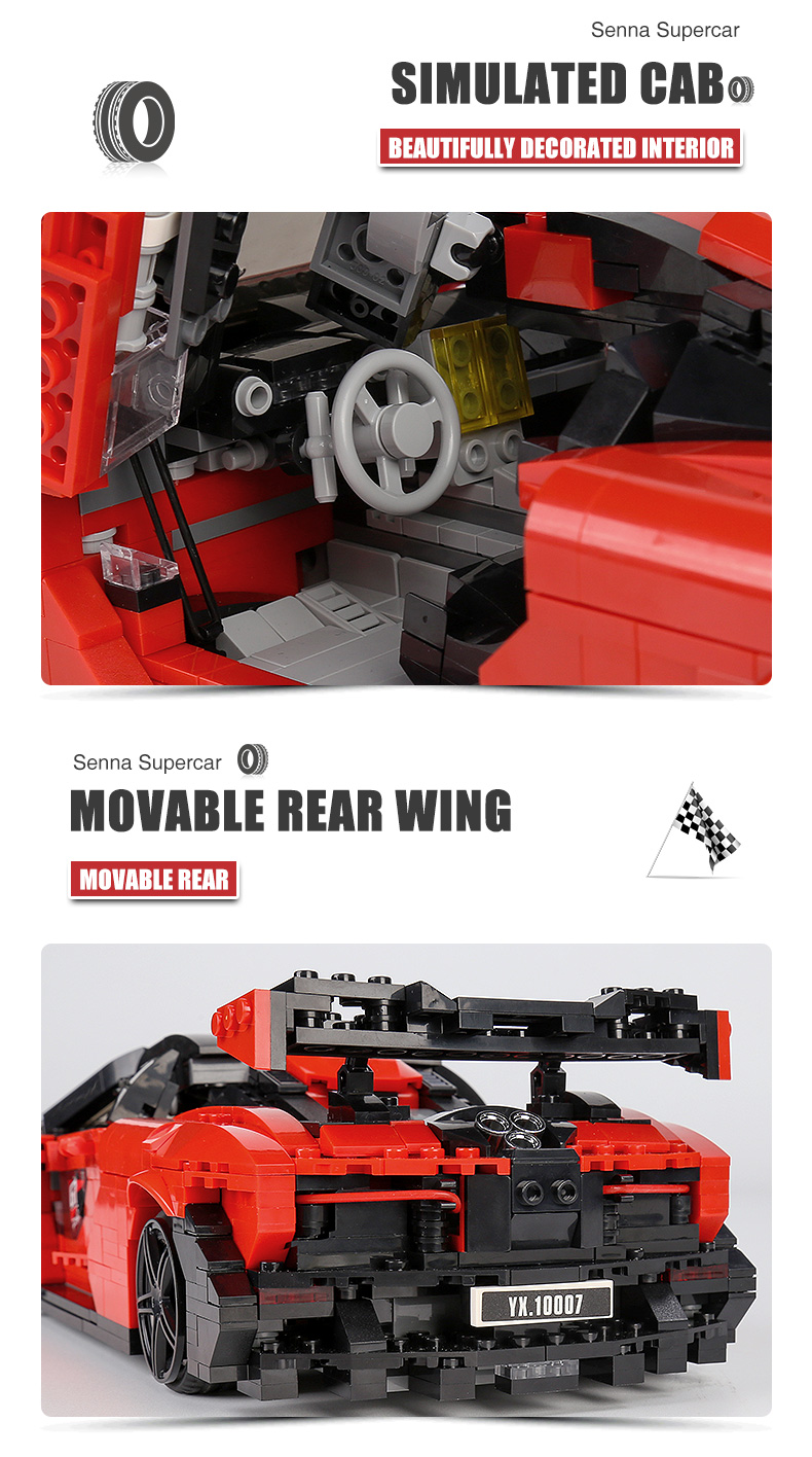 MOLD KING10007セナカーモデルビルディングブロックおもちゃセット