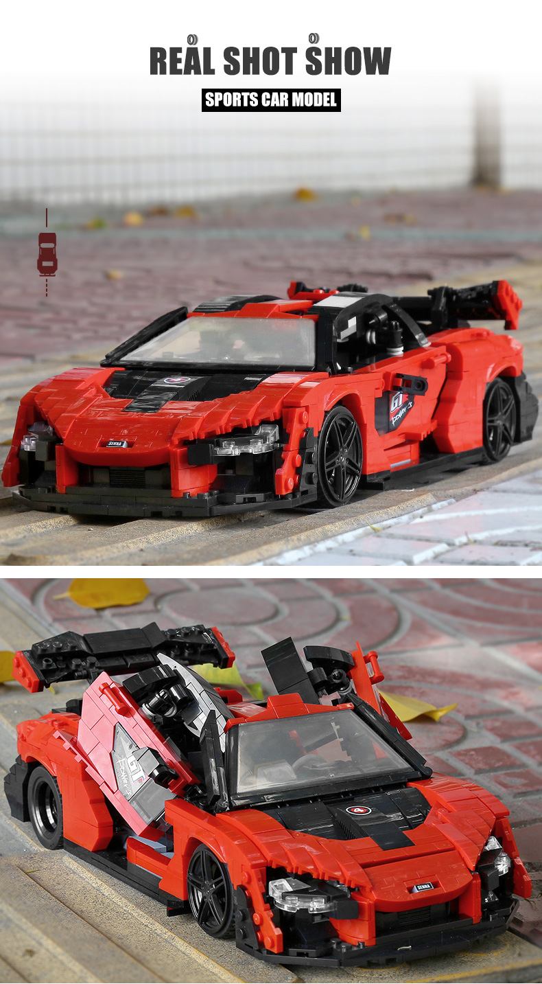MOLD KING 10007 세나 자동차 모델 빌딩 블록 장난감 세트