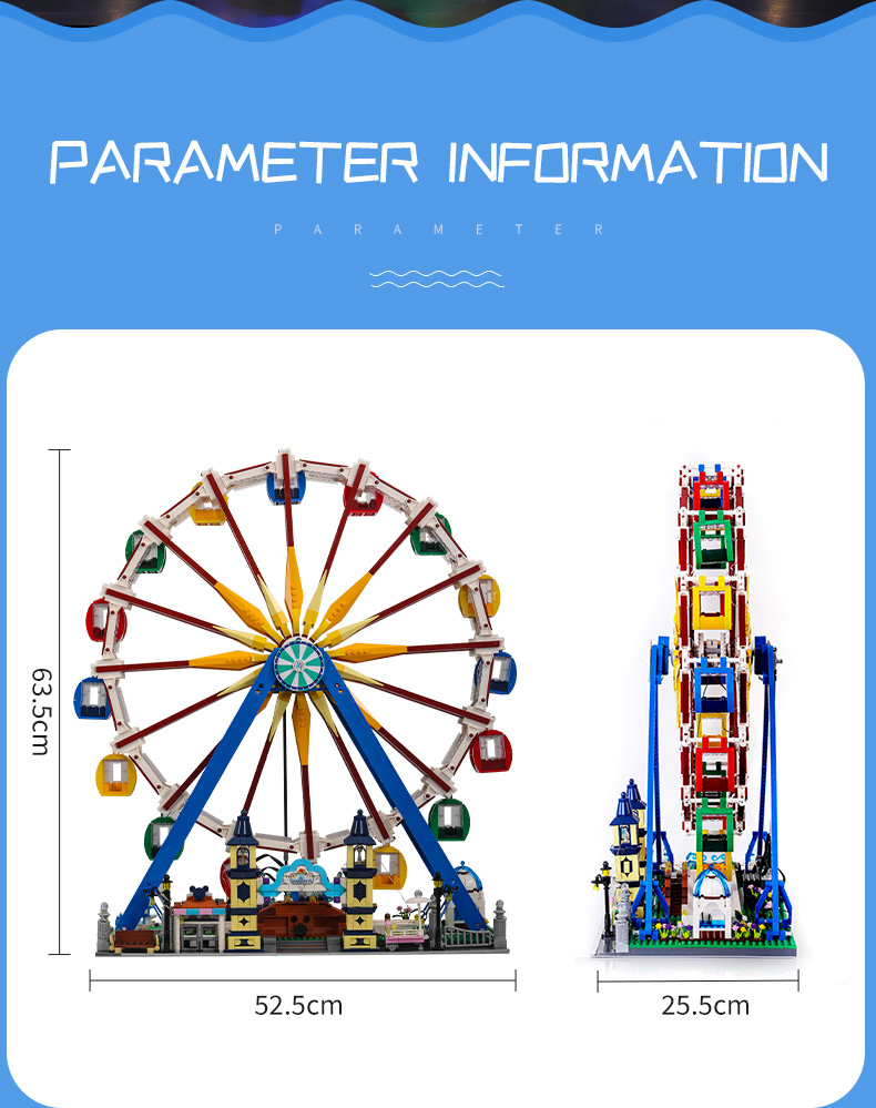 MOULD KING 11006 Fantasyland series Ferris Wheel Building Blocks Toy Set