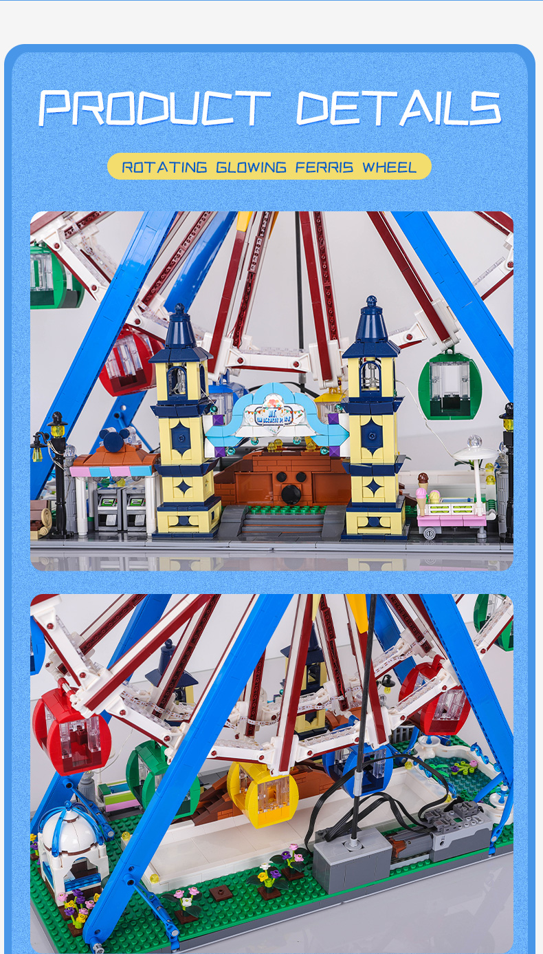 MOULD KING 11006 Fantasyland series Ferris Wheel Building Blocks Toy Set