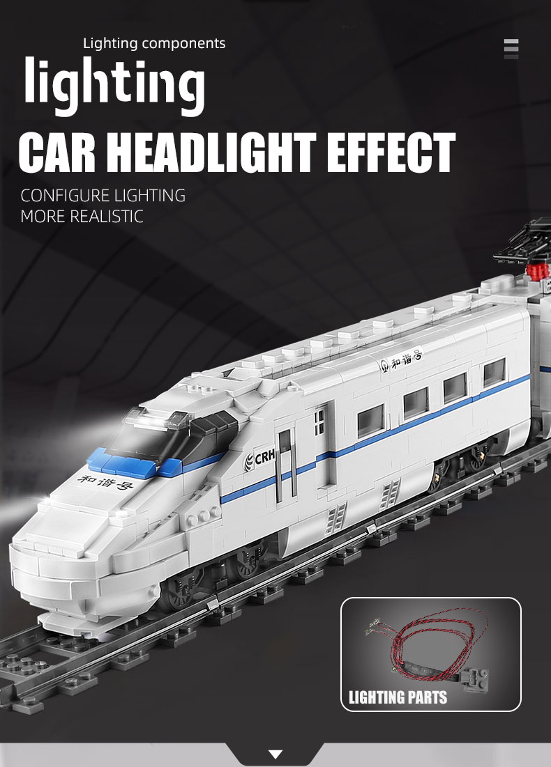 MOLD KING 12002 CRH2 고속 열차 원격 제어 빌딩 블록 장난감 세트