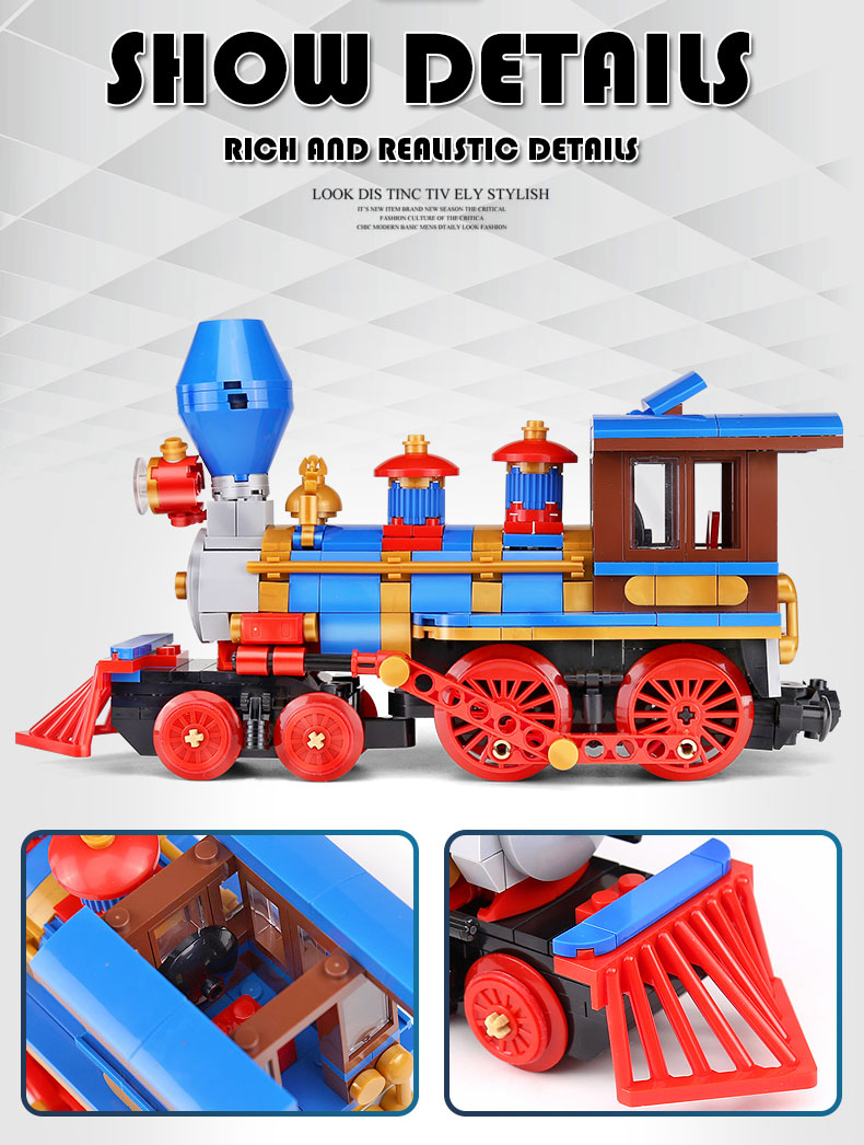 MOULD KING 12004 MKingLand Dream Train Remote Control Building Blocks Toy Set